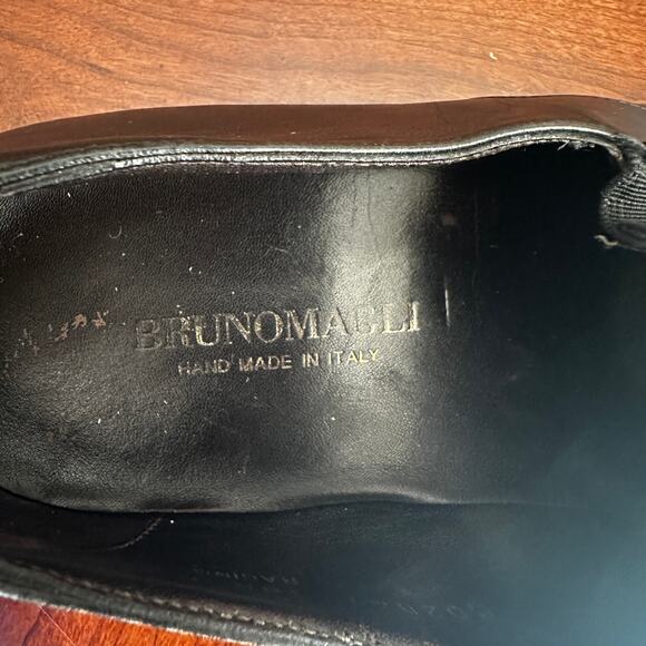 Bruno Magli Black Leather Loafers Mens 10.5 Made in Italy main image 7